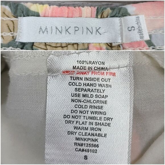 minkpink Spaghetti Strap Floral Skater Dress Small - Picture 12 of 16